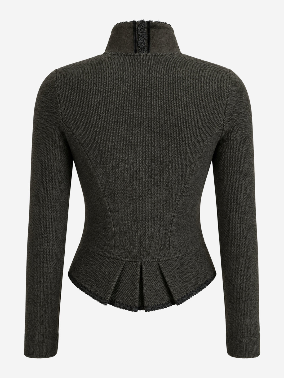 Strickblazer caro in oliv