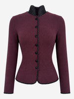 Load image into Gallery viewer, Strickblazer Lea in Rubinrot
