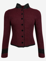 Load image into Gallery viewer, Trachtenjacke Ingrid in Rubinrot
