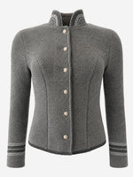 Load image into Gallery viewer, Strickblazer Alice in Mittelgrau
