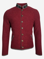 Load image into Gallery viewer, Strickjacke Jonas in Merlotrot
