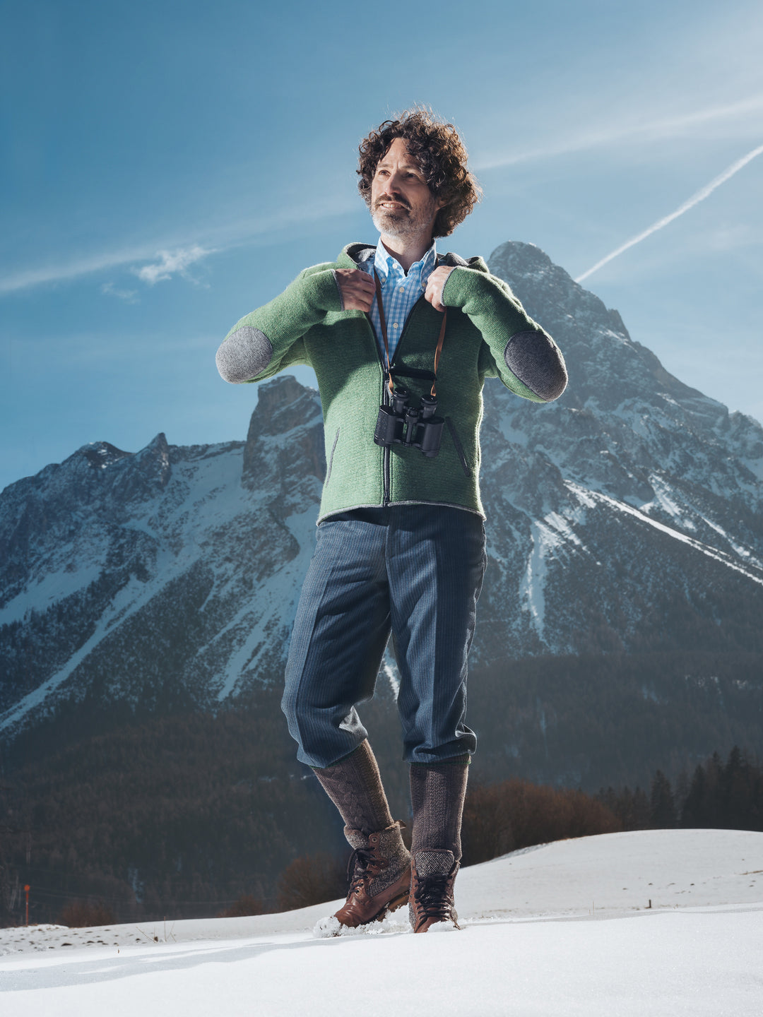 Kapuzenjacke Basti in Maigrün