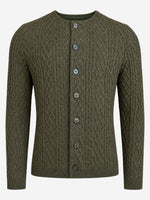 Load image into Gallery viewer, Strickjacke Marius in Olivgrün
