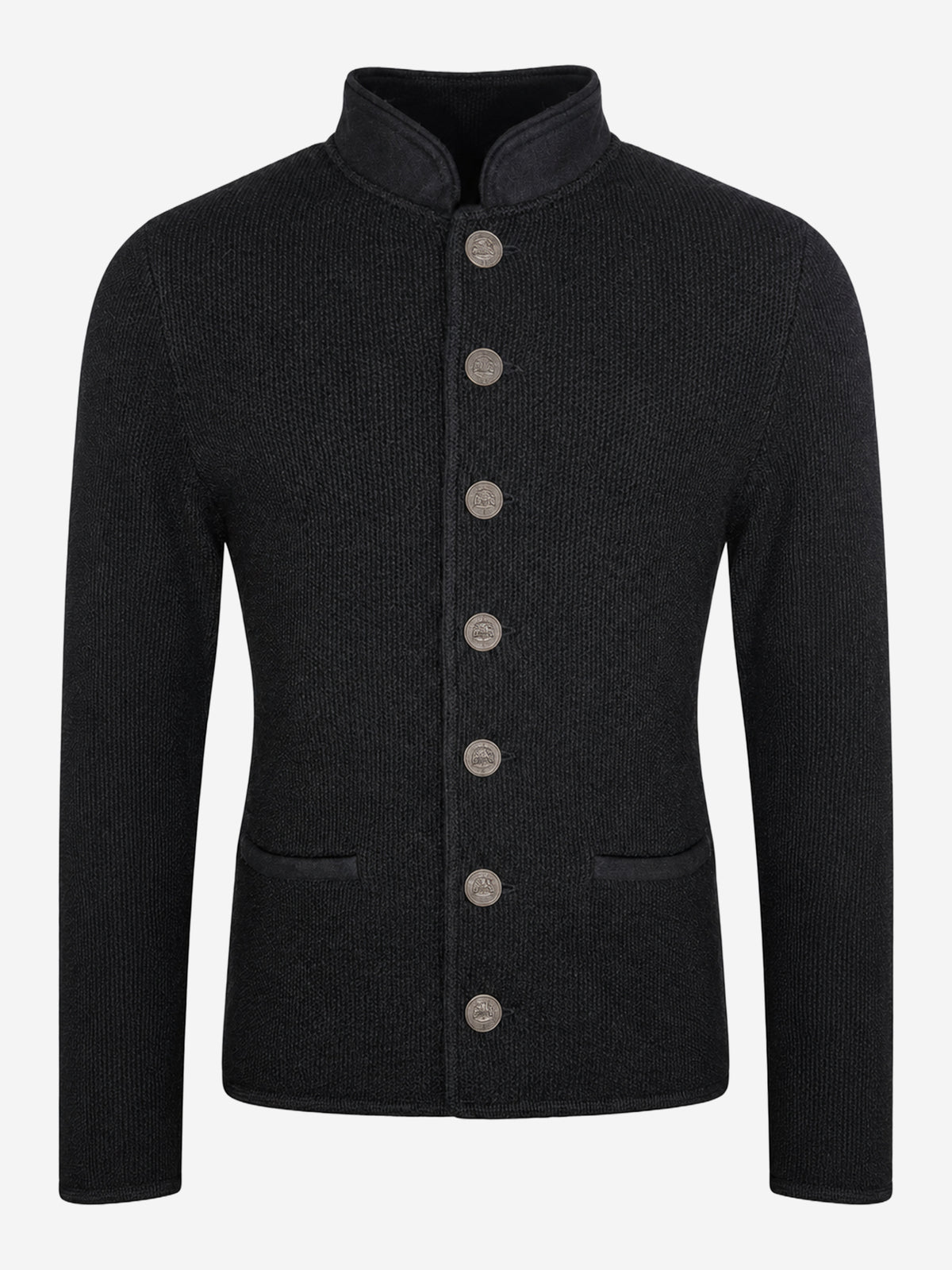 2968_stricknjacke_felix_litzlfelder_manufaktur_schwarz_front