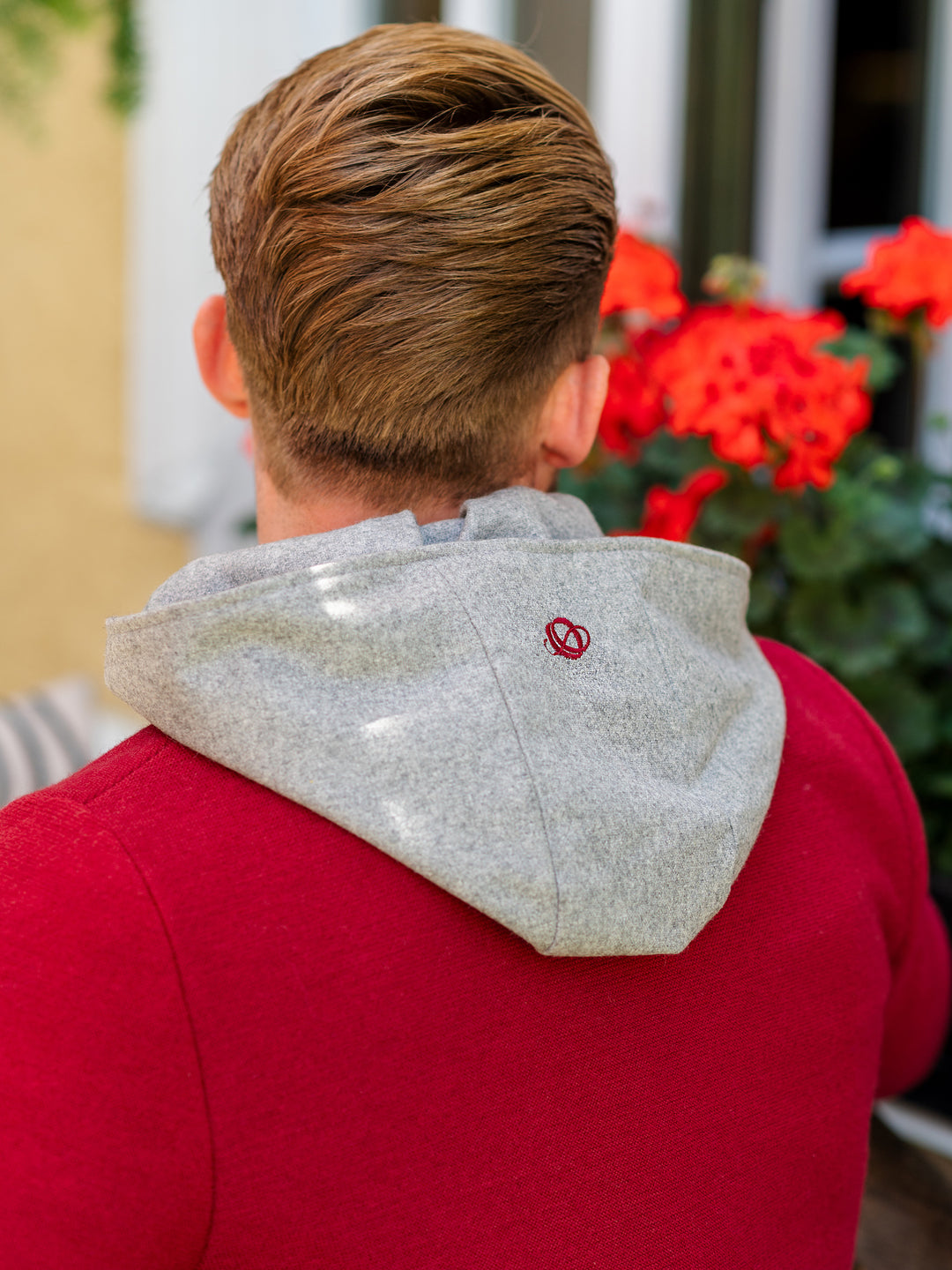 Kapuzenjacke Emilian in Merlotrot