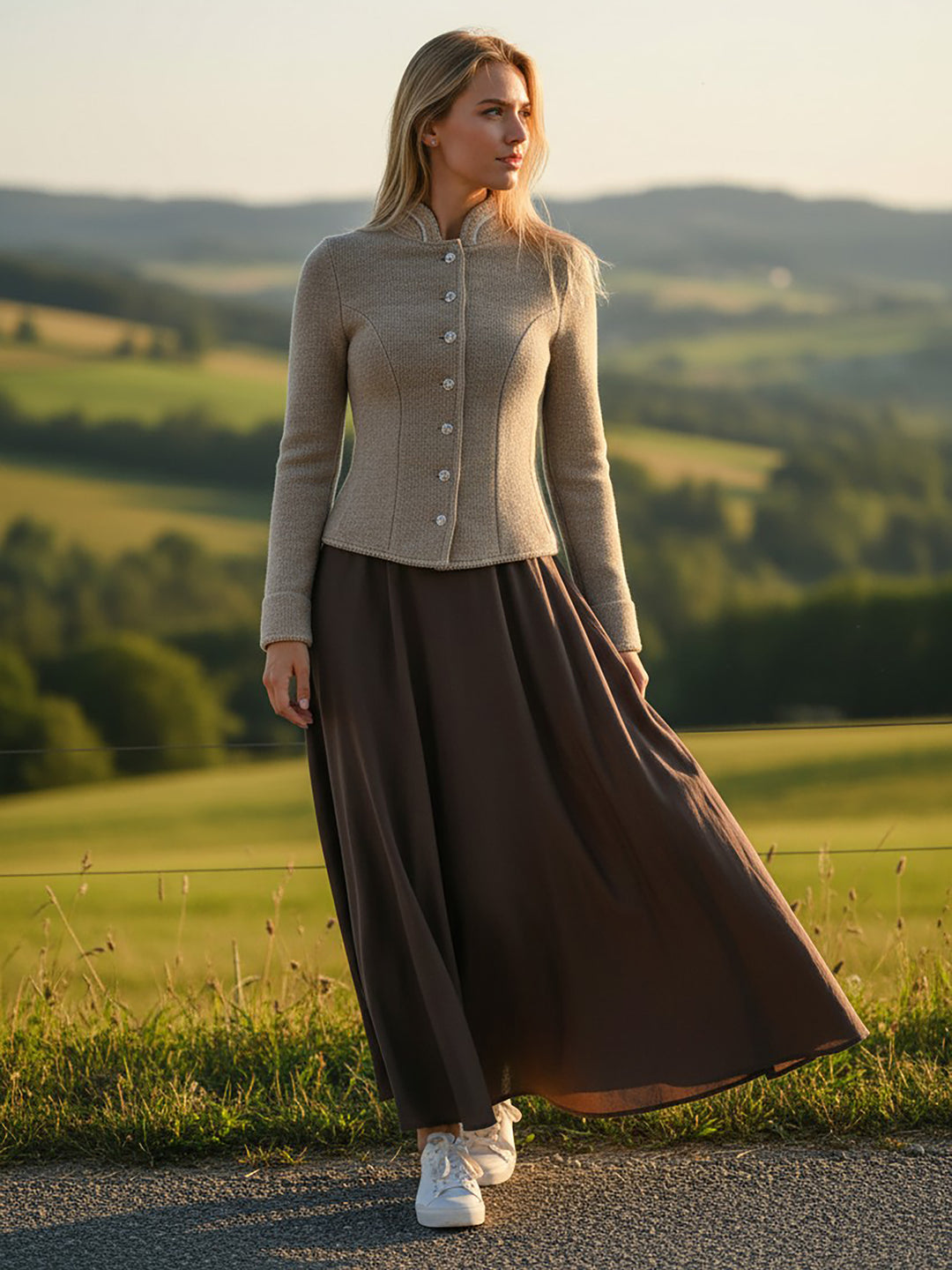 Trachtenjacke Anja in Beige - BUNTE Limited Edition