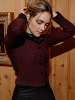 Load image into Gallery viewer, Trachtenjacke Ingrid in Rubinrot
