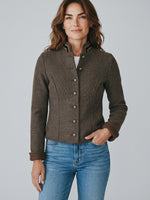 Load image into Gallery viewer, Trachtenjacke Anja in Mittelbraun
