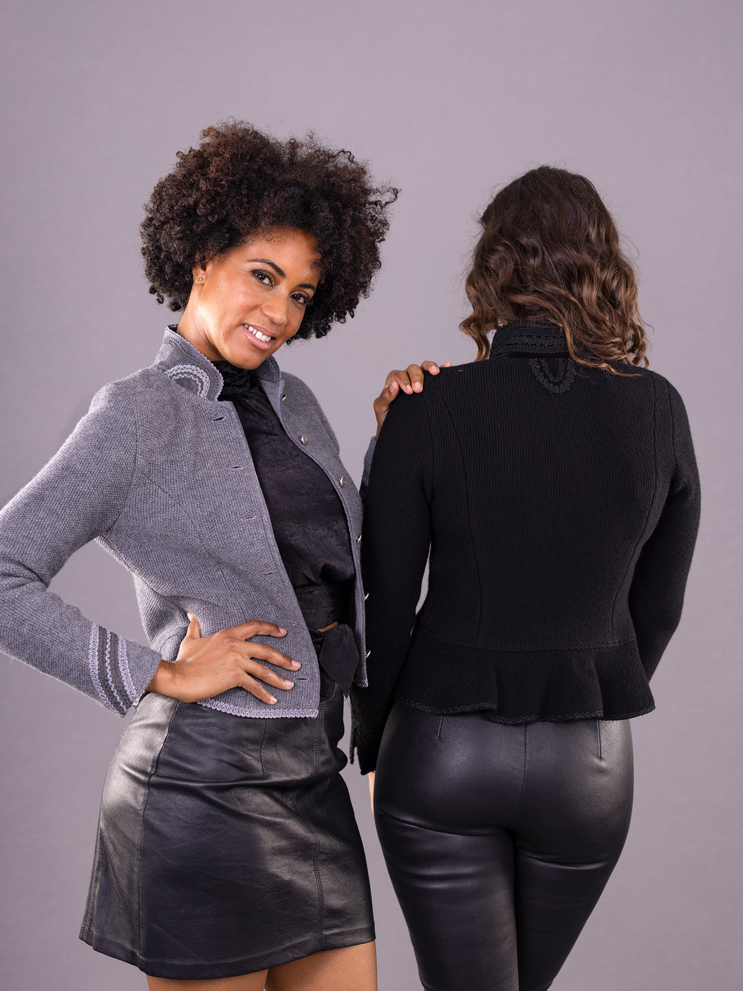 Strickblazer Lea in Schwarz