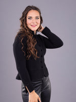 Load image into Gallery viewer, Strickblazer Lea in Schwarz
