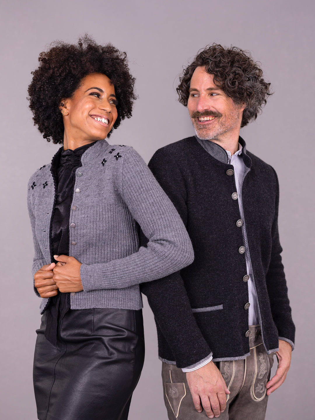 Strickblazer Mia in Grau