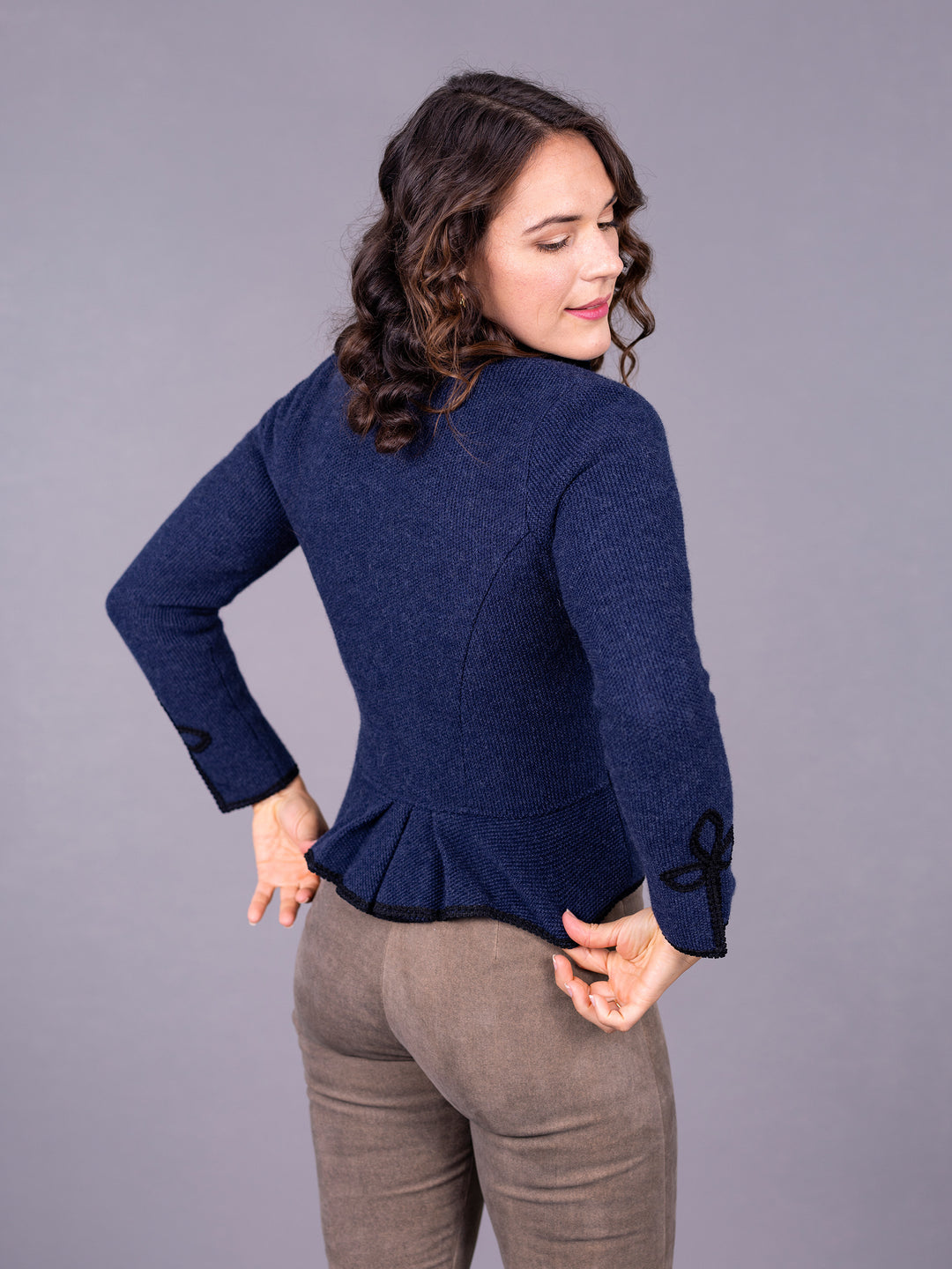 Strickblazer Sofia in Marineblau