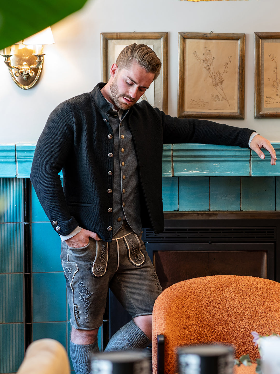 Strickjacke Felix in Schwarz