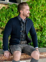Load image into Gallery viewer, Strickjacke Paul in Marineblau
