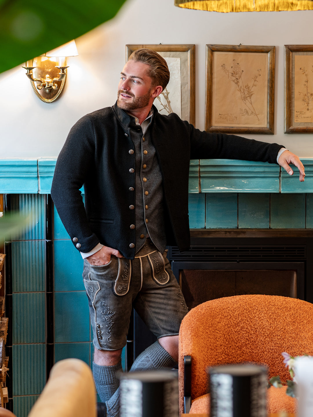 Strickjacke Paul in Schwarz