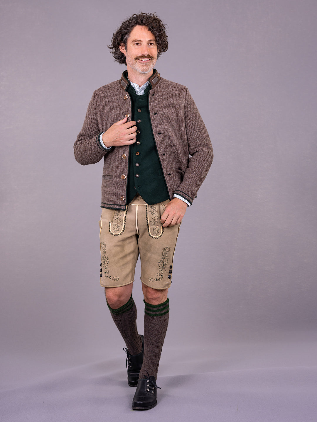 Strickjacke Hannes in Mittelbraun