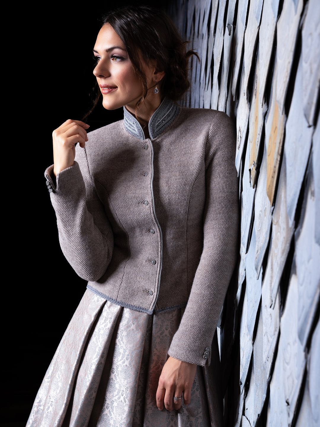 Strickblazer Daphne in Beige