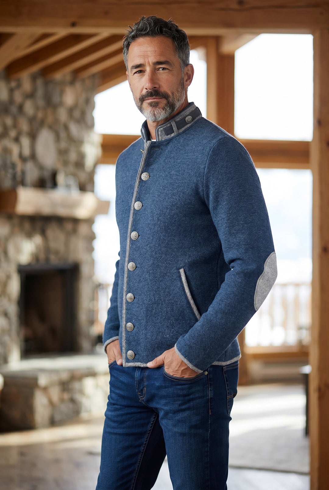 Strickjacke Jonas in Marineblau