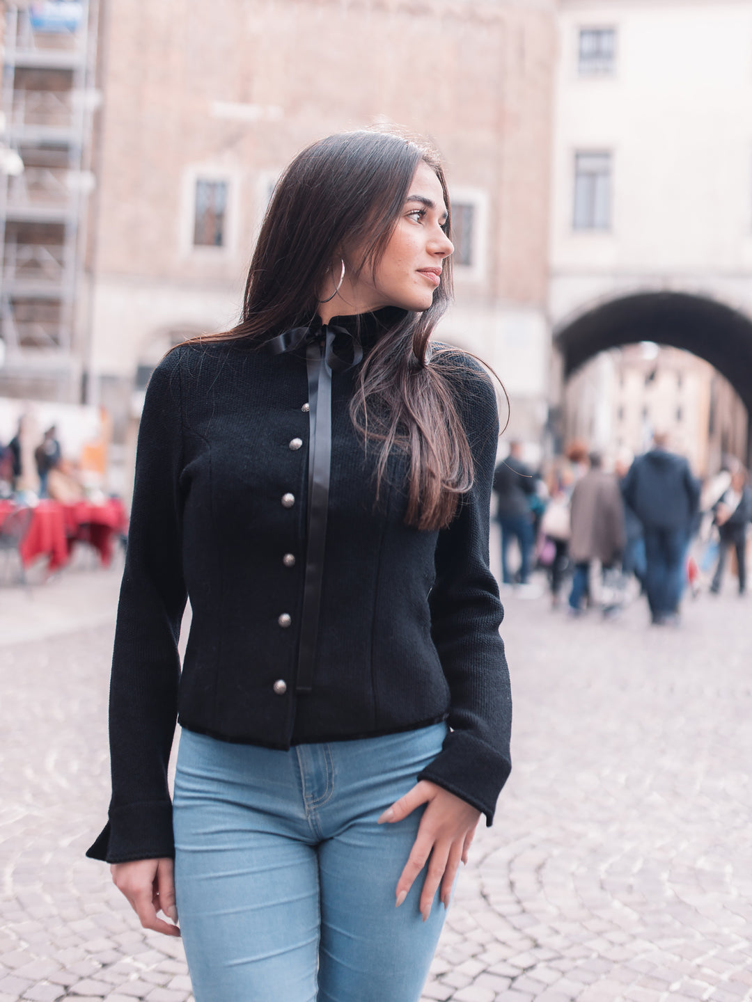 Trachtenjacke Anja in Schwarz
